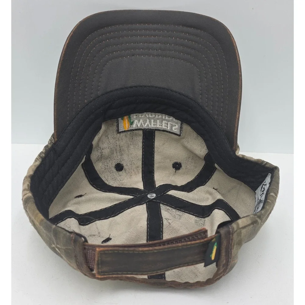Vintage K-Products Wyffels Hybrids Strapback Hat Camo Camouflage Cap Farming